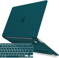 IBENZER New 2021 MacBook Air 13 inch Case M1 A2337 A2179 A1932 Plastic Hard Shell Case with Keyboard Cover for Mac Air 13 Retina Display with Touch ID (2018-2021), Quezhal Green, MMA-T13QUGN+1
