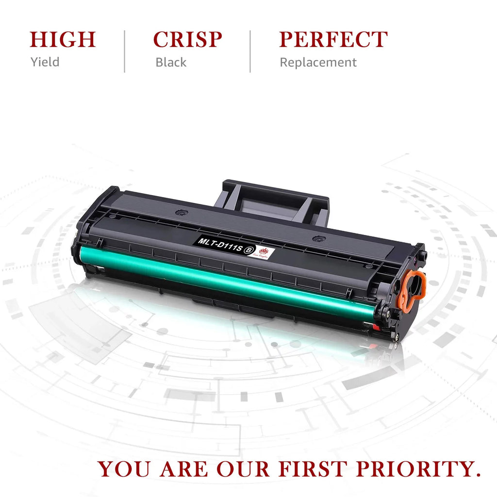 Tonerkingdom 4-Pack Compatible Toner Replacement for MLT-D111S 111S Work with Xpress M2020W M2070FW M2070W Laser Printer Ink (Black)