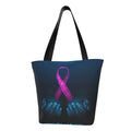 Lukts Two Human Hands Are Holds Pink Ribbon Awareness Tote Bag,Shoulder Bag Women'S Hobos Handbags Large Capacity Shopping Bag