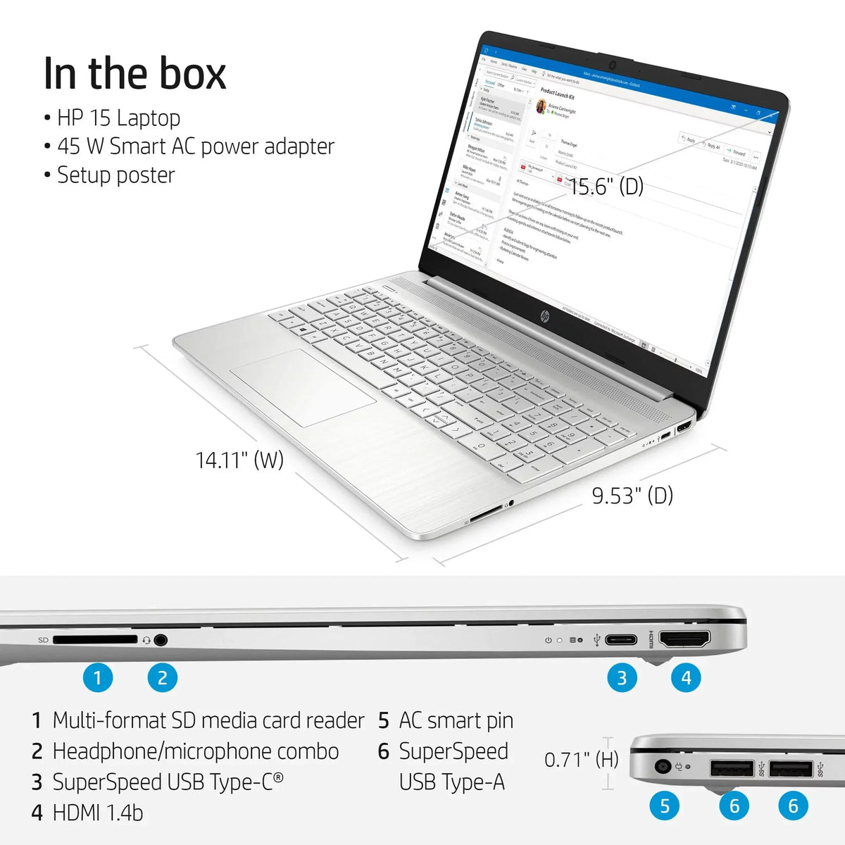 2023 Pavilion 15.6’’ FHD Display Mobile pc Quad Core i5-1135G7 (Upto 4.2GHz), 8GB RAM, 512GB SSD, Iris Xe Graphics HD Webcam, WiFi 6, Bluetooth, Long Hour Battery, Windows 11+HubxcelAccessory