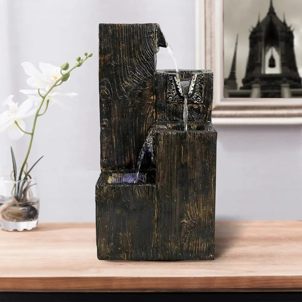 LED Indoor Tabletop Fluid Fountain - Create Soothing Ambiance