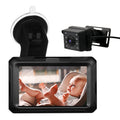 Shinysix Baby Car Mirror, 1080P Baby Monitor with Camera Baby Car Mirror with 4.3'' IPS Display Night Vision Function Adjustable Wide View Angle for Infants Kids Pets