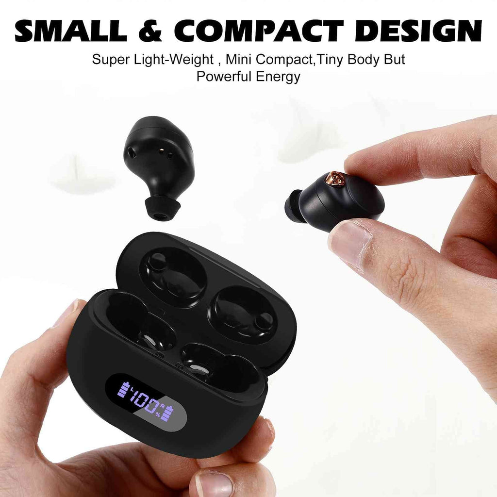 UrbanX True Wireless Bluetooth Earbuds + Charging Case, Black, Dual Connect, IPX5 Liquid Resistance, Bluetooth 5.2 Connection, Balanced, Bass Boost Compatible with OnePlus Ace 2