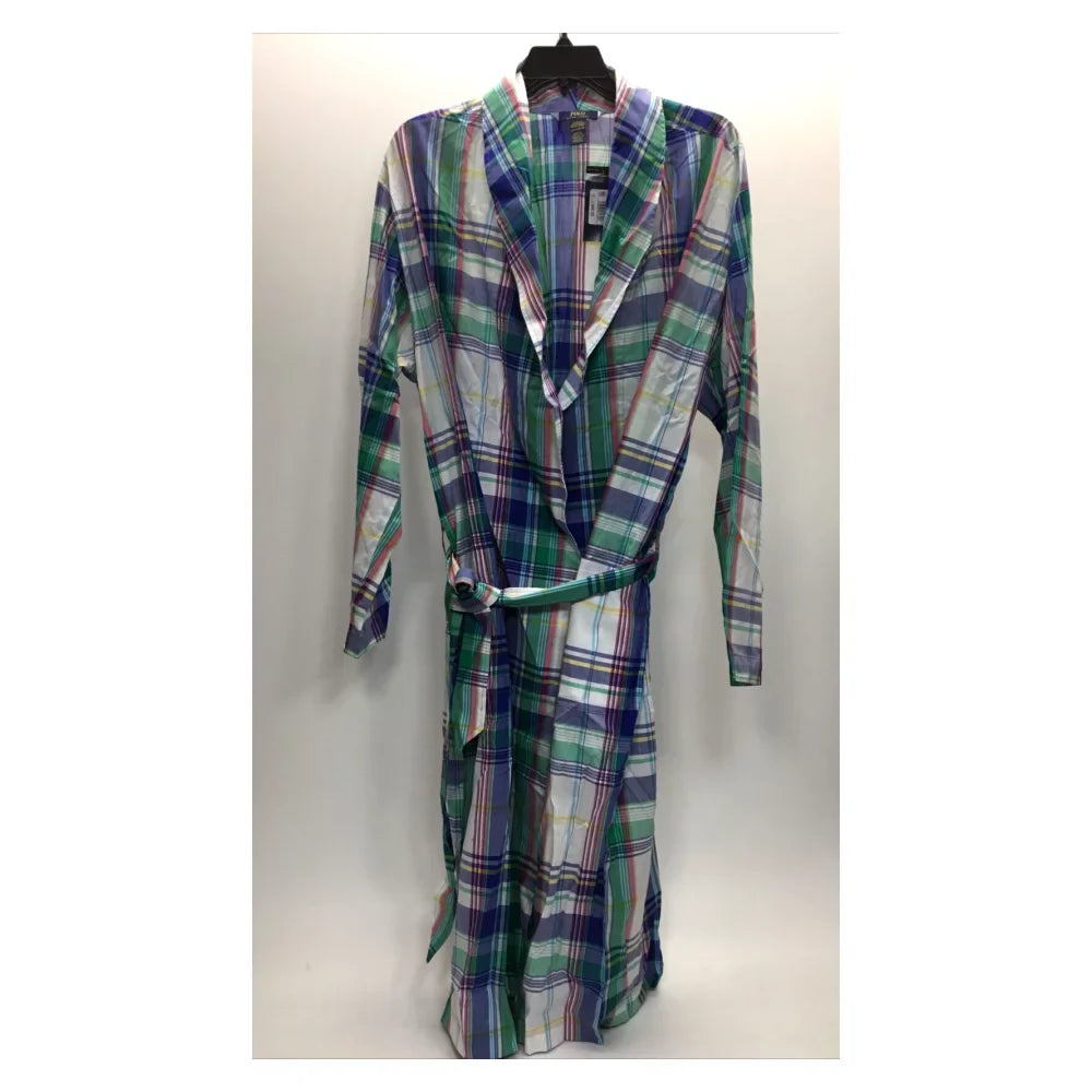 Polo Ralph Lauren Conley Plaid Woven Robe House Coat, Multi, S/M
