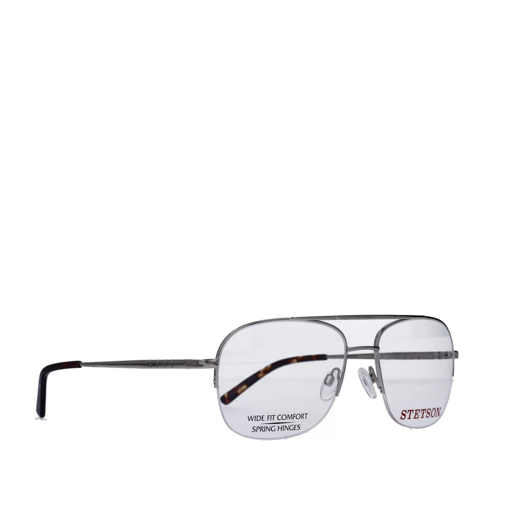 Stetson Men's Square Eyeglasses, ST XL31, Gold, 59-18-150, with Case