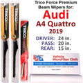 2019 Audi A4 Quattro Capability Beam Wipers (Set of 3) w/Rear Wiper