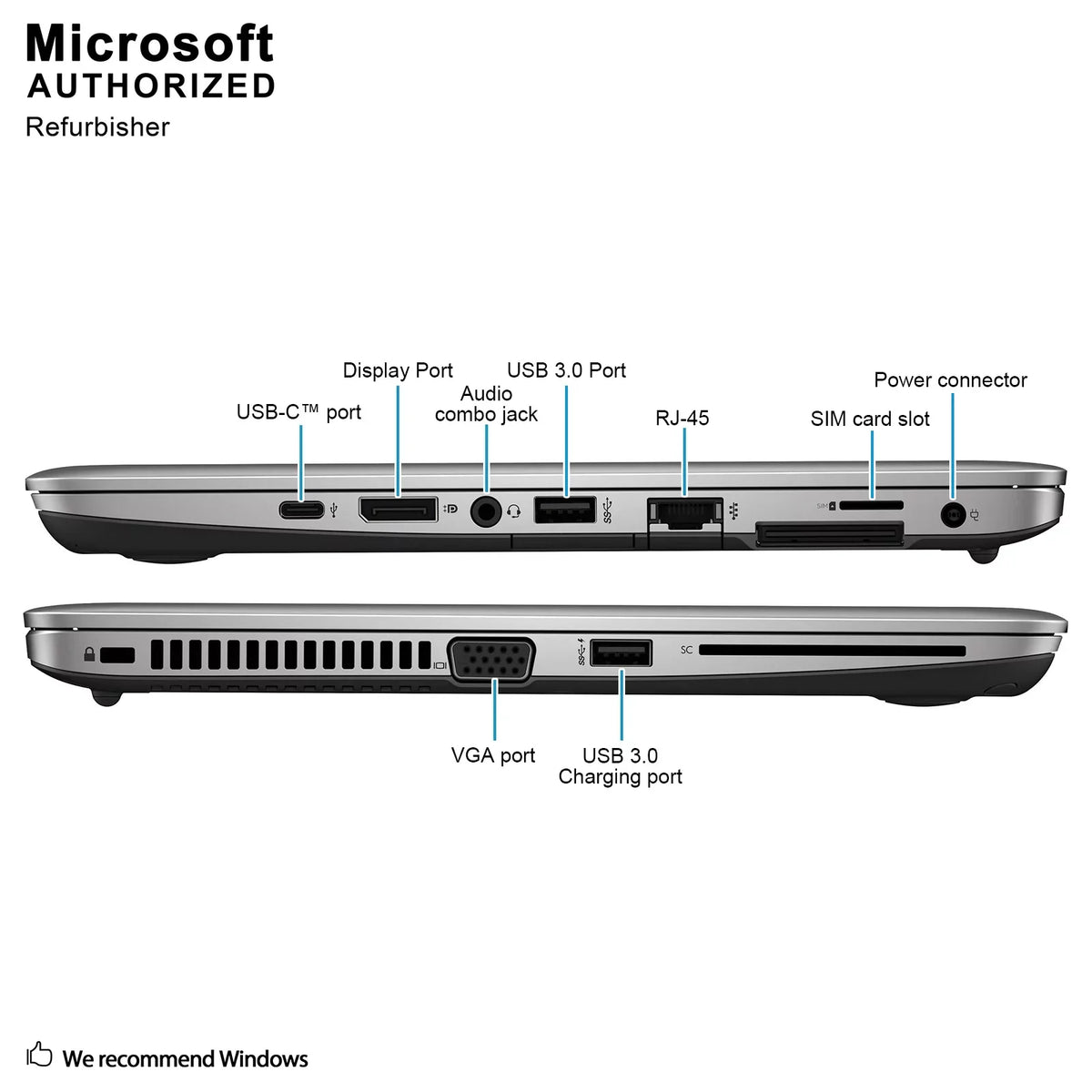 EliteBook 820G3 TOUCH 12.5 Business Portable computer Core i5-6300U 2.4GHZ, 16G DDR4, M.2 512G SSD, VGA, TYPE-C, USB 3.0, Windows 10 Pro 64 Bit-Multi-Language(EN/ES/FR) Second-hand Grade A