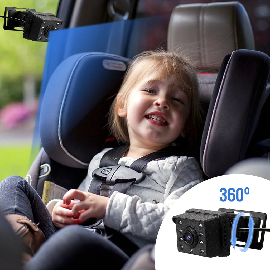 Shinysix Baby Car Mirror, 1080P Baby Monitor with Camera Baby Car Mirror with 4.3'' IPS Display Night Vision Function Adjustable Wide View Angle for Infants Kids Pets