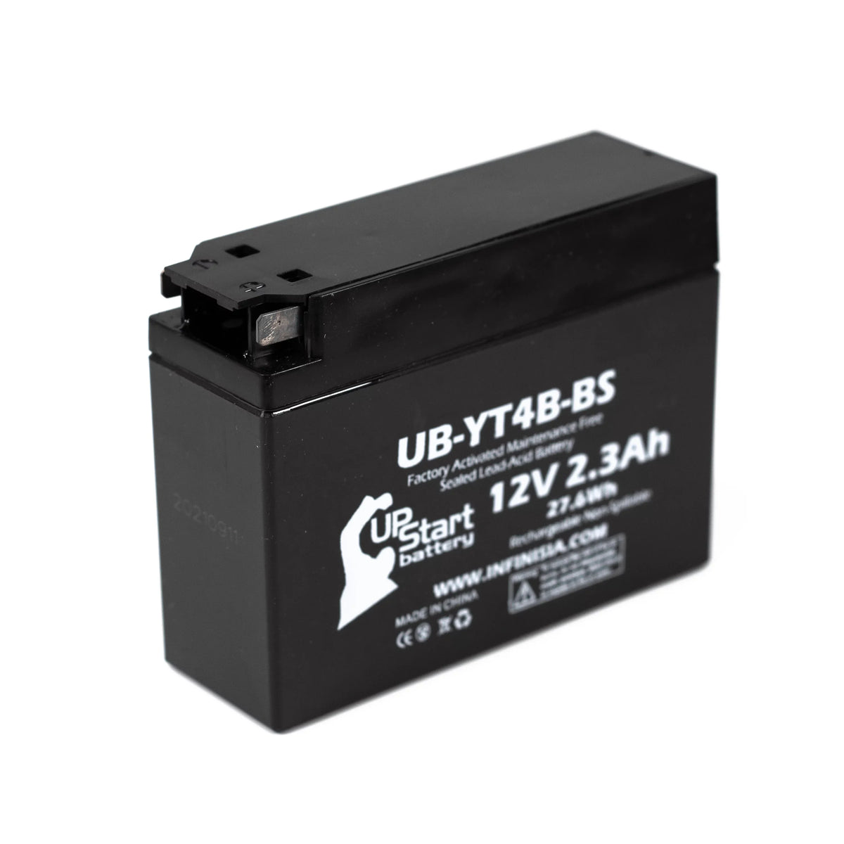 3-Pack UpStart Battery Replacement for 2004 Yamaha SR400 400CC Factory Activated, Maintenance Free, Motorcycle Battery - 12V, 2.3Ah, UB-YT4B-BS