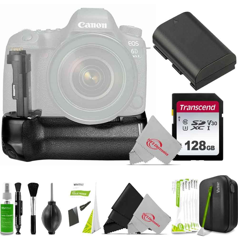 Vivitar Battery Power Grip with LP-E6 Battery and Accessory Kit for 6D MII Digital SLR Camera