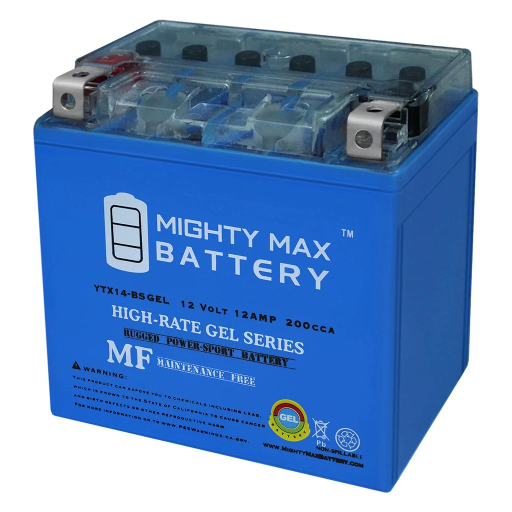 YTX14-BS GEL Battery Replacement for Aprilia 900 Dorsoduro 2017