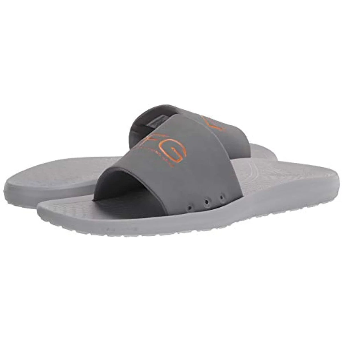 Columbia Men's Yachtrocker PFG Slide Sport Sandal, Ti Grey Steel/Light Orange, 9