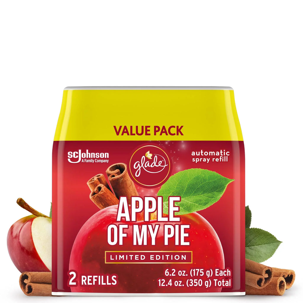 Glade Automatic Spray Refill, Air Freshener For Home And Bathroom, Of My Pie, 6.2 Oz, 2 Count