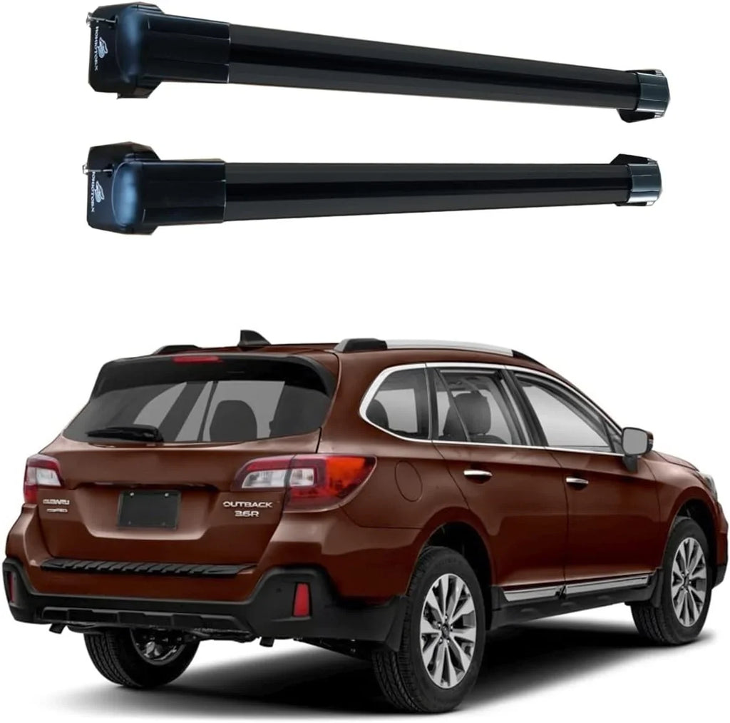 ROKIOTOEX Roof Rack Crossbars Fit for 2015-2019 Subar-u Outback Premier Touring Chrome Lush Side Rails, Cross Bars for Rooftop Cargo Box Luggage, Ski Board, Bike Carrier – Black SO14T