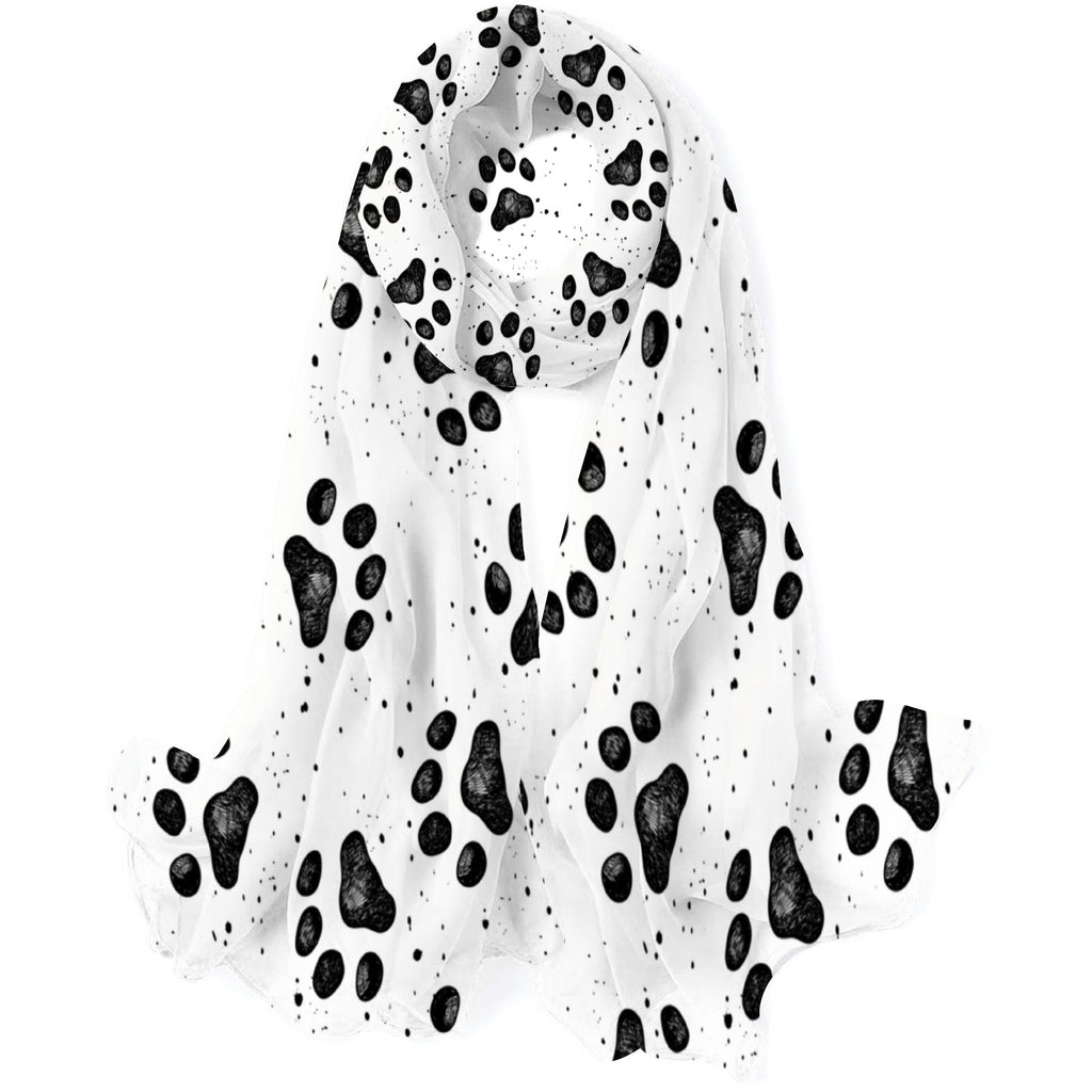 FREEAMG Paw Silk Long Scarf for Women Large Oblong Monitor Shawls Wraps Neck Headscarf Hair Wraps Gift Packed