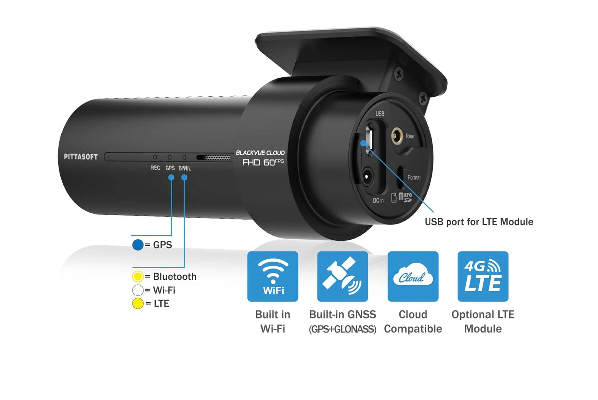 BlackVue DR770X-2CH-TRUCK Front + Fluid Exterior Dash Cam With 128GB Card | Cloud-Ready 1080p 60FPS GPS & WiFi
