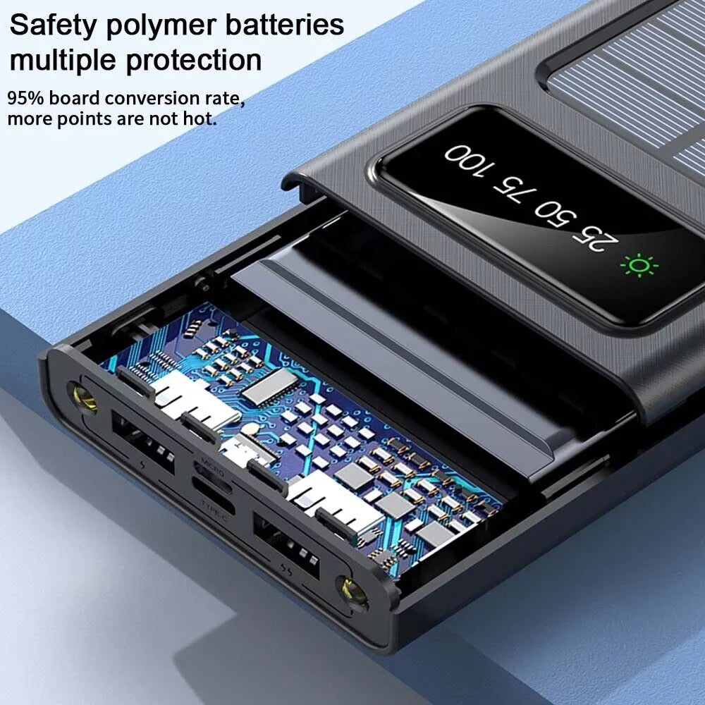 Fluid Solar Power Bank 9000000mAh Portable External Battery Charger