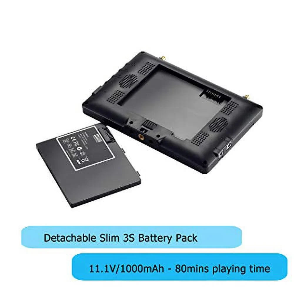 BLACK PEARL 5.8Ghz FPV Monitor Flysight RC801 FPV Diversity Monitor7 Inch FPV Ground Monitor with DVR and HDMI Perfect FPV Capability Monitor for DJI Phantom Drone Inspire (RC801DSMA)