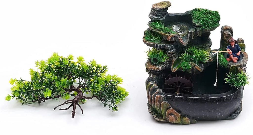 Miumaeov Ornament Rockery Fountain Fluid Fengshui Desktop Zen Decor