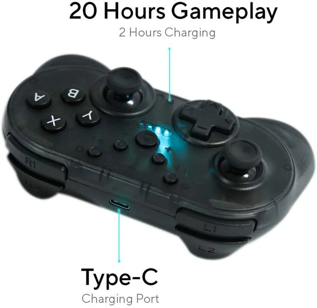 YOOL Wireless Mini Gamepad w/ Turbo Mode + Amiibo NFC Support [Nintendo Switch Accessory]