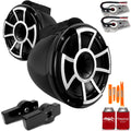 Wet Sounds for CENTURION MAXIMUS - REV10 10" Black Swivel Mount Tower Speakers & CENTURION MAXIMUS Tower Adapters