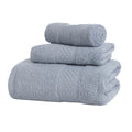 3 Pcs/set Home Hotel Cotton Towel Hands Face Body Liquid Sweat Absorption Cleaning Drying Towel, Medium Grey