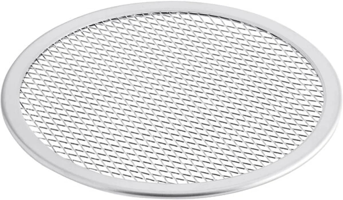 TrueCraftware- Set of 2 Aluminum 12” Pizza Baking Display Seamless Rim- Bakeware Pizza Display Round Pizza Pan Tray Round Baking Tray for Home Kitchen Pizzeria & Restaurants