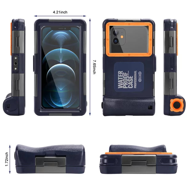 UrbanX Professional [15m/50ft] Swimming Diving Surfing Snorkeling Photo Video Fluid Protective Case Fluid Housing for Micromax Bolt Selfie Q424 And all Phones Up to 6.9 Inch LCD with Lanyard