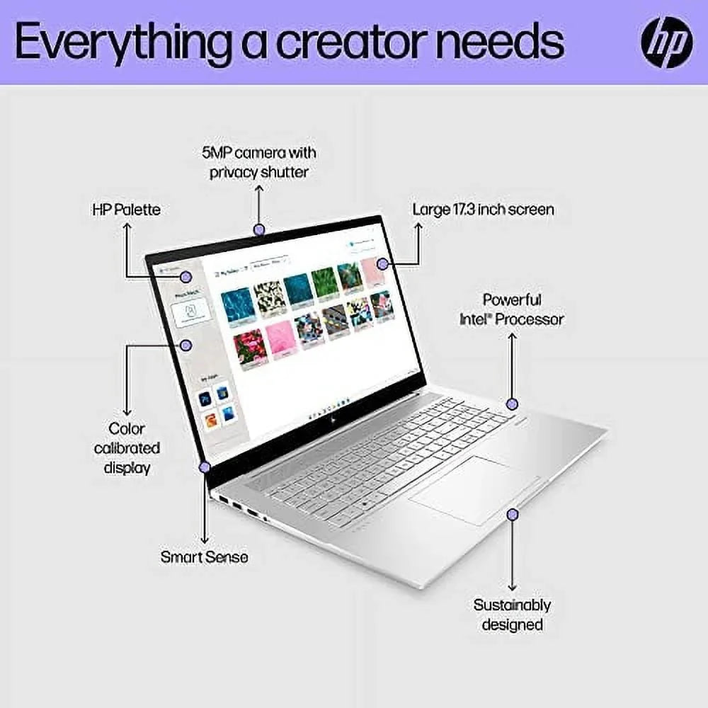 Envy Portable computer (2023) | 17.3" FHD IPS Monitor | 12-Core 12th Core i7-1260P Iris Xe Graphics | 64GB DDR4 4TB NVMe SSD | Thunderbolt 4 Wi-Fi 6E Backlit | Windows 10 | TLG 32GB USB
