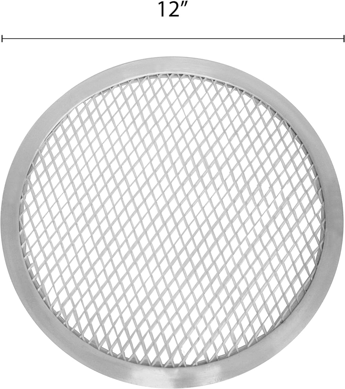 TrueCraftware- Set of 2 Aluminum 12” Pizza Baking Display Seamless Rim- Bakeware Pizza Display Round Pizza Pan Tray Round Baking Tray for Home Kitchen Pizzeria & Restaurants