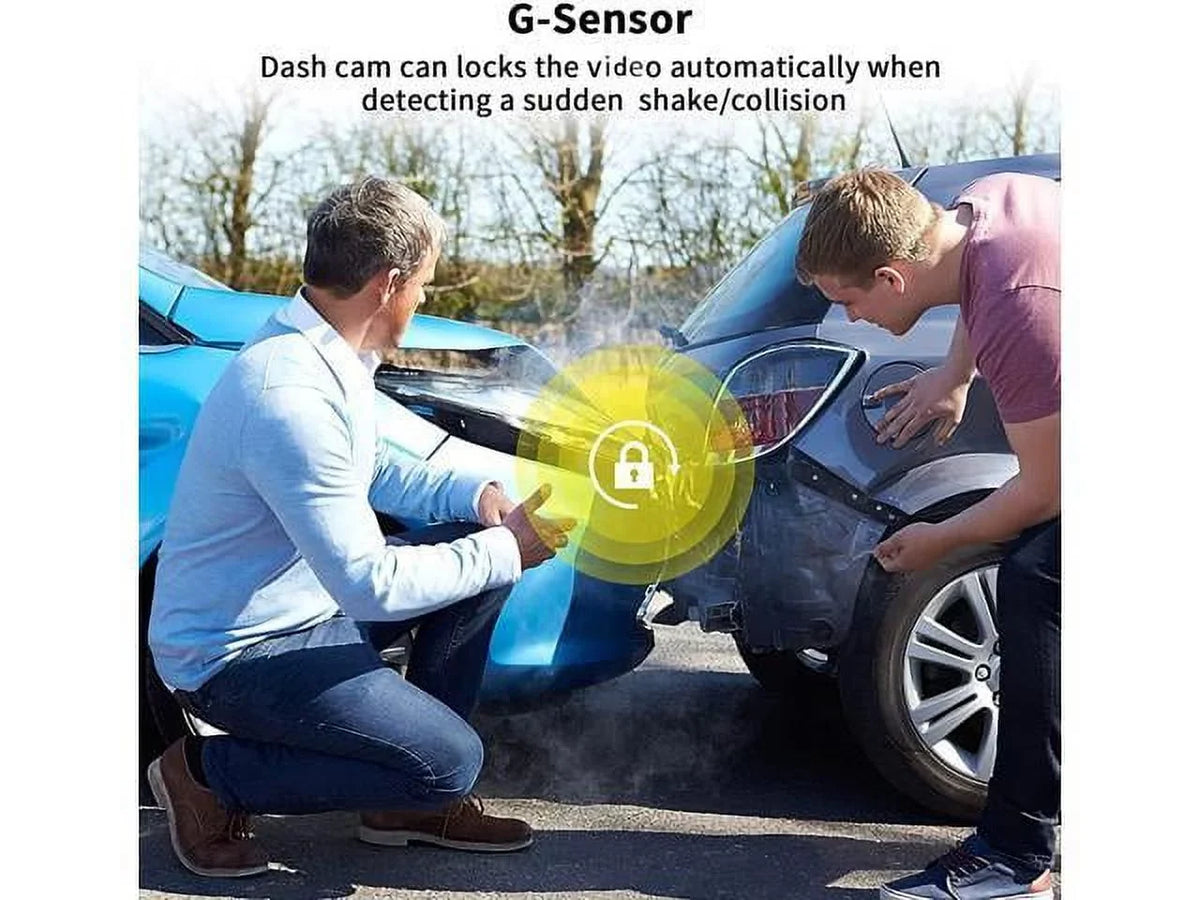 Dash Cam 1080P Full HD, 2 Mounting Options, On-Dashboard Camera Video Recorder Dashcam for Cars with 3" LCD Display, Night Vision, WDR, Motion Detection, Parking Mode, G-Sensor, 170° Wide Angle