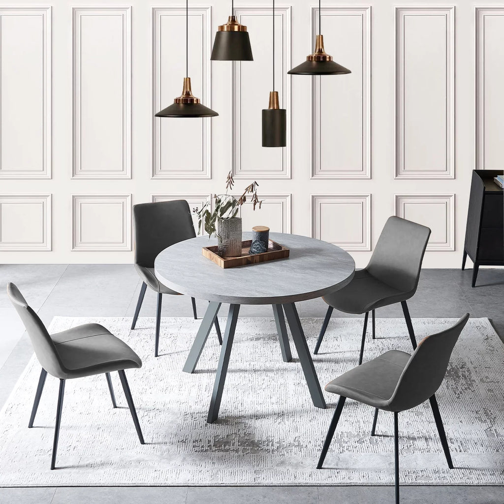 Round Dining Table Set, Mid Century Modern Round Dining Table 35 INCH, Leisure Coffee Table, Saving Space