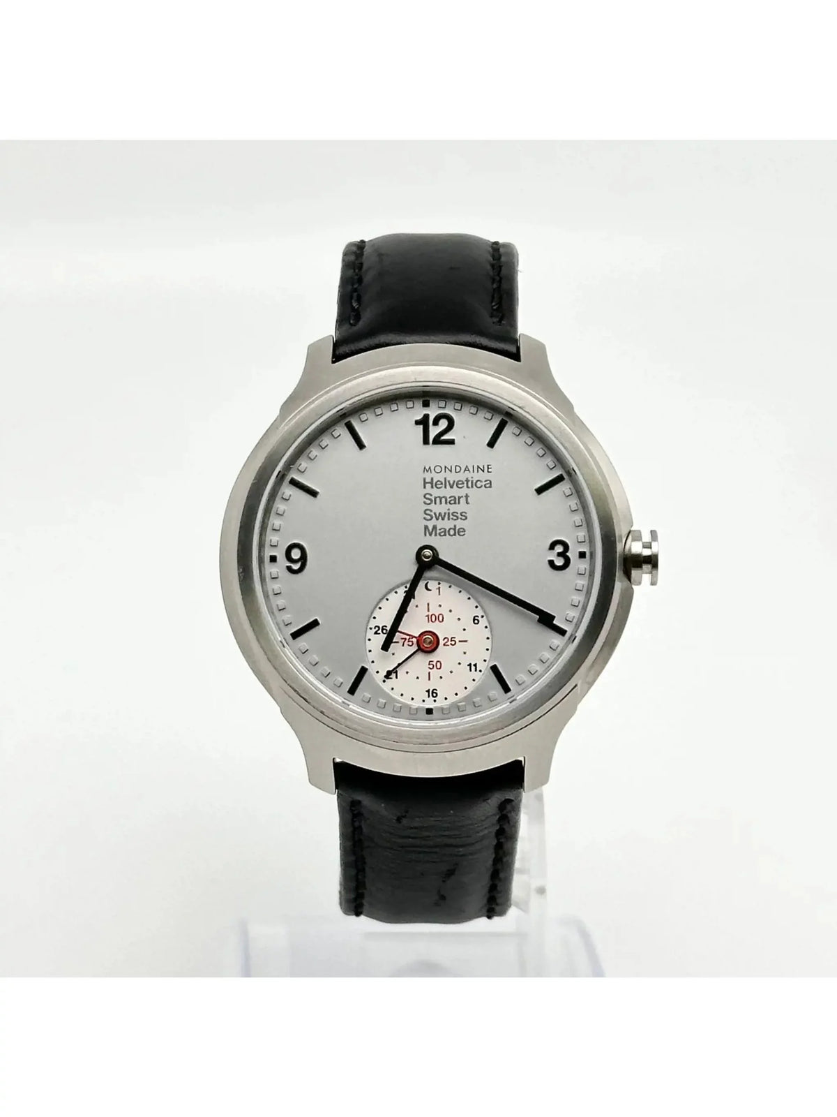 Mondaine Limited Edition Helvetica 1 Silver Dial Mens SmartWatch MH1.B2S80.LB