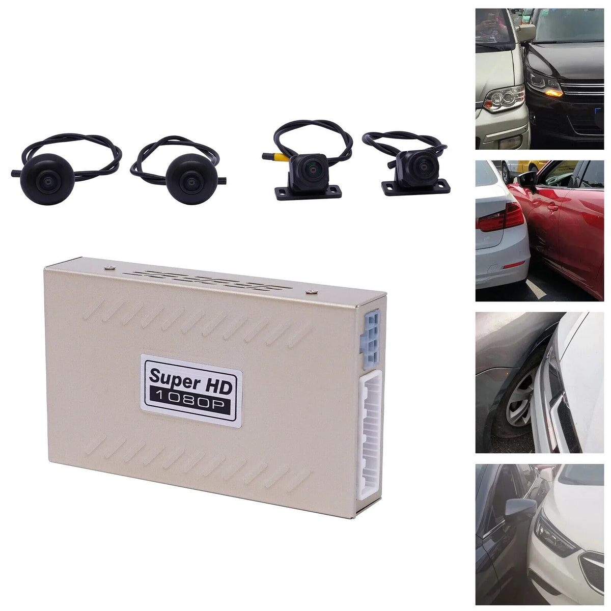 360° Bird View Panoramic System 4-camera 720P Car DVR Recording