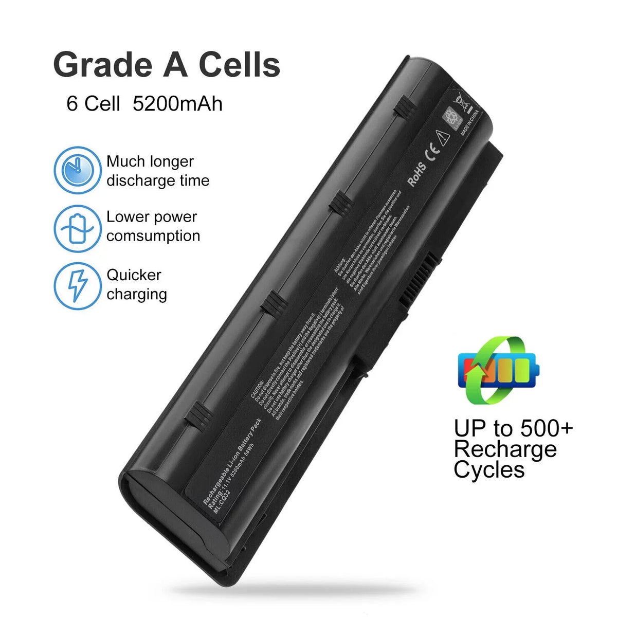 Mobile pc Battery for Pavilion G4, G6, Compaq Presario CQ42 CQ56 CQ57 4400mAh