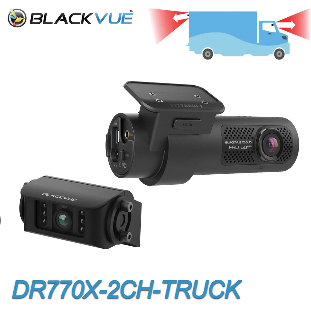 BlackVue DR770X-2CH-TRUCK Front + Fluid Exterior Dash Cam With 128GB Card | Cloud-Ready 1080p 60FPS GPS & WiFi