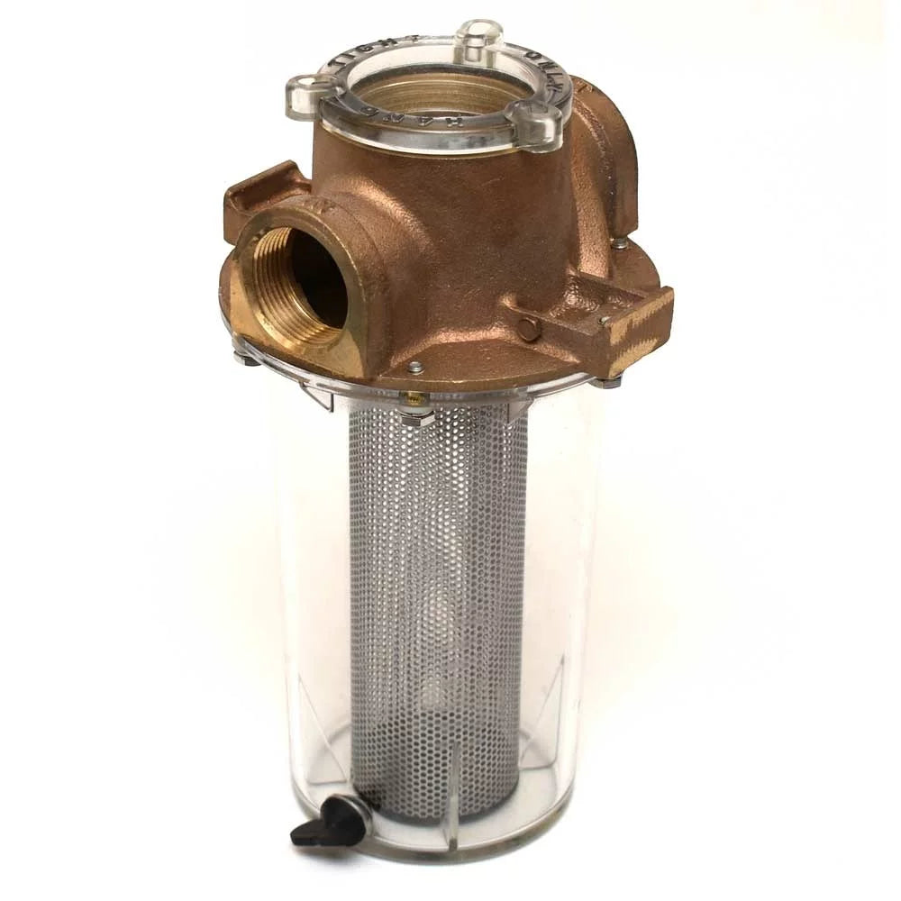 Groco Boat Raw Fluid Strainer ARG-1250-S | 1 1/4 Inch Cast Bronze