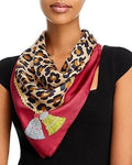 MSRP $65 Echo Printed Silk Square Scarf Red Size One Size