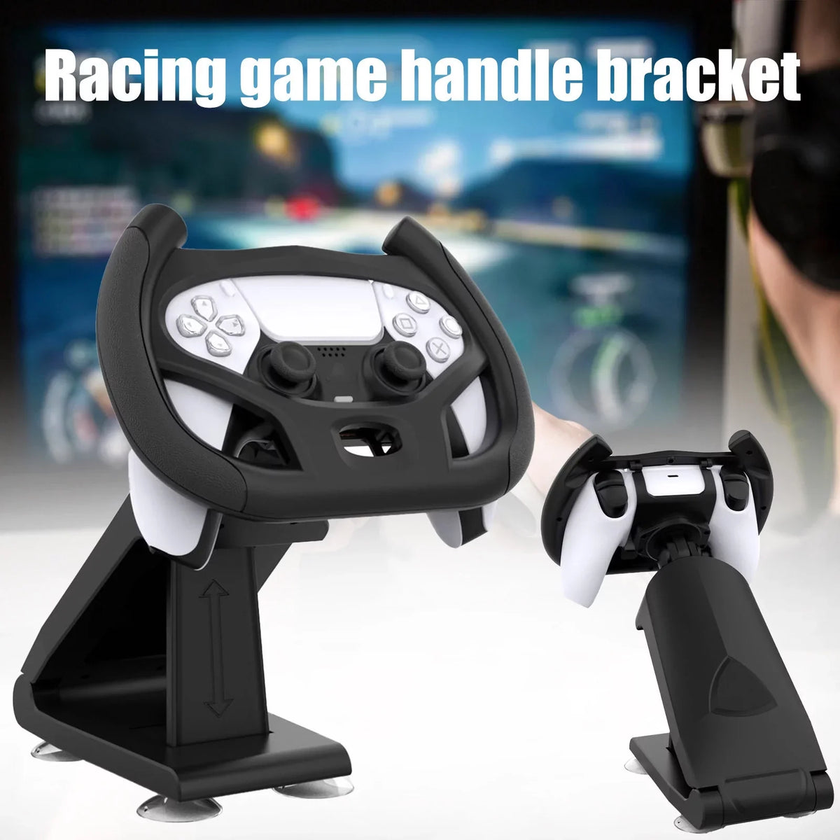 YHAIOGS Game Controller Stand Steering Wheel Racing Game Accessories Stand for PS5