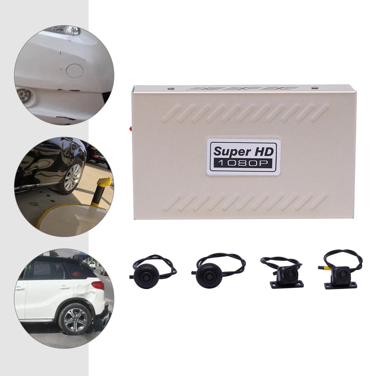 360° Bird View Panoramic System 4-camera 720P Car DVR Recording