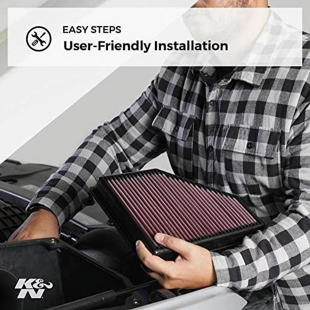 K&N 33-2260 Engine Air Filter: High Capability Premium, Washable, Replacement: 2001 - 2014 Toyota/Lexus (Kluger, Highlander, Camry Hybrid, Sienna, Alphard, Solara, Wisdom, ES 300, RX 300)