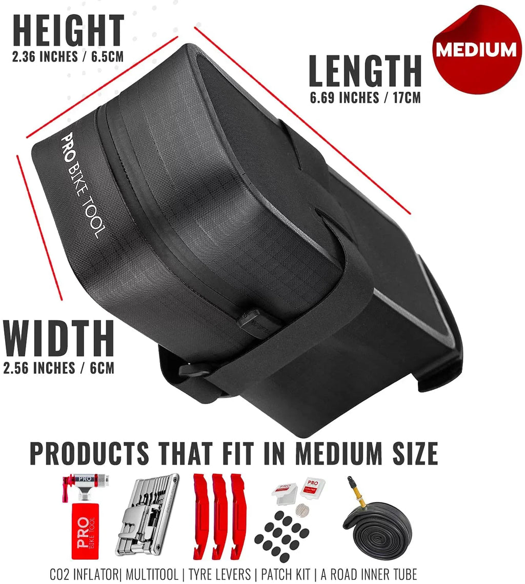 PRO BIKE TOOL Bicycle Saddle Under The Seat Bag (Large)