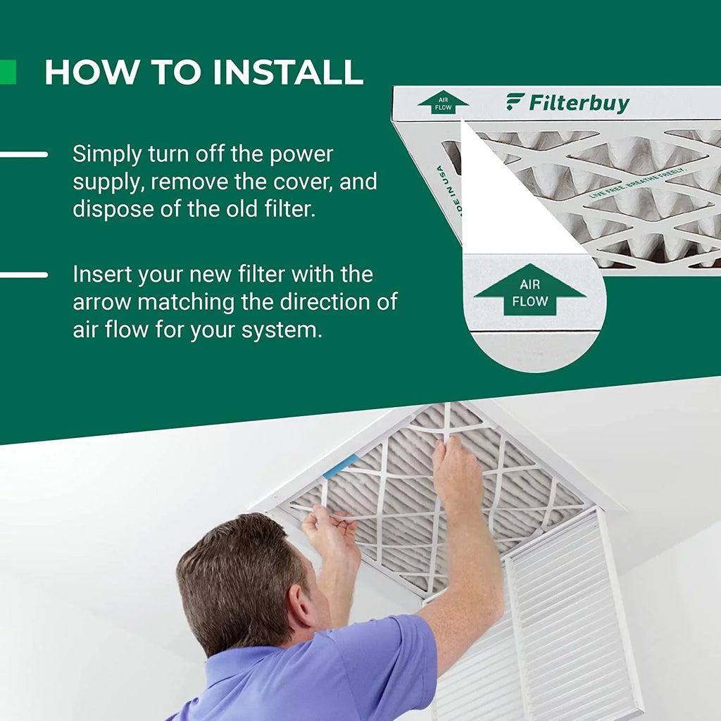 Filterbuy 20x32x2 MERV 13 Pleated HVAC AC Furnace Air Filters (6-Pack)