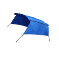 Unique Bargains 4Bow 8'Lx54"Hx67"-72"W Bimini Top Canvas With Detachable Side Blocks Blue