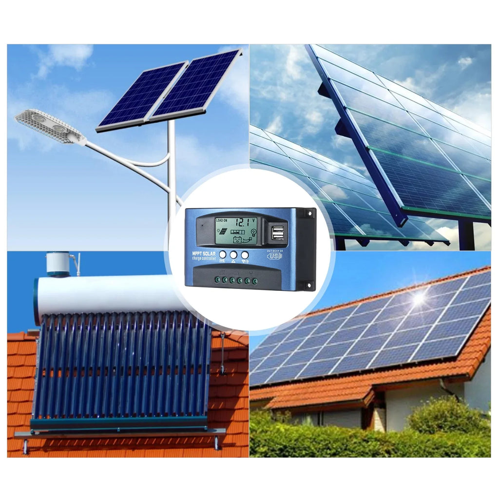 Dazzduo Controller,Dual USB Output LCD Display Display 5V/2A Solar Identification 5V/2A Dual Dual USB Solar Dual USB Solar USB Output 12V/24V 5V/2A Dual USB