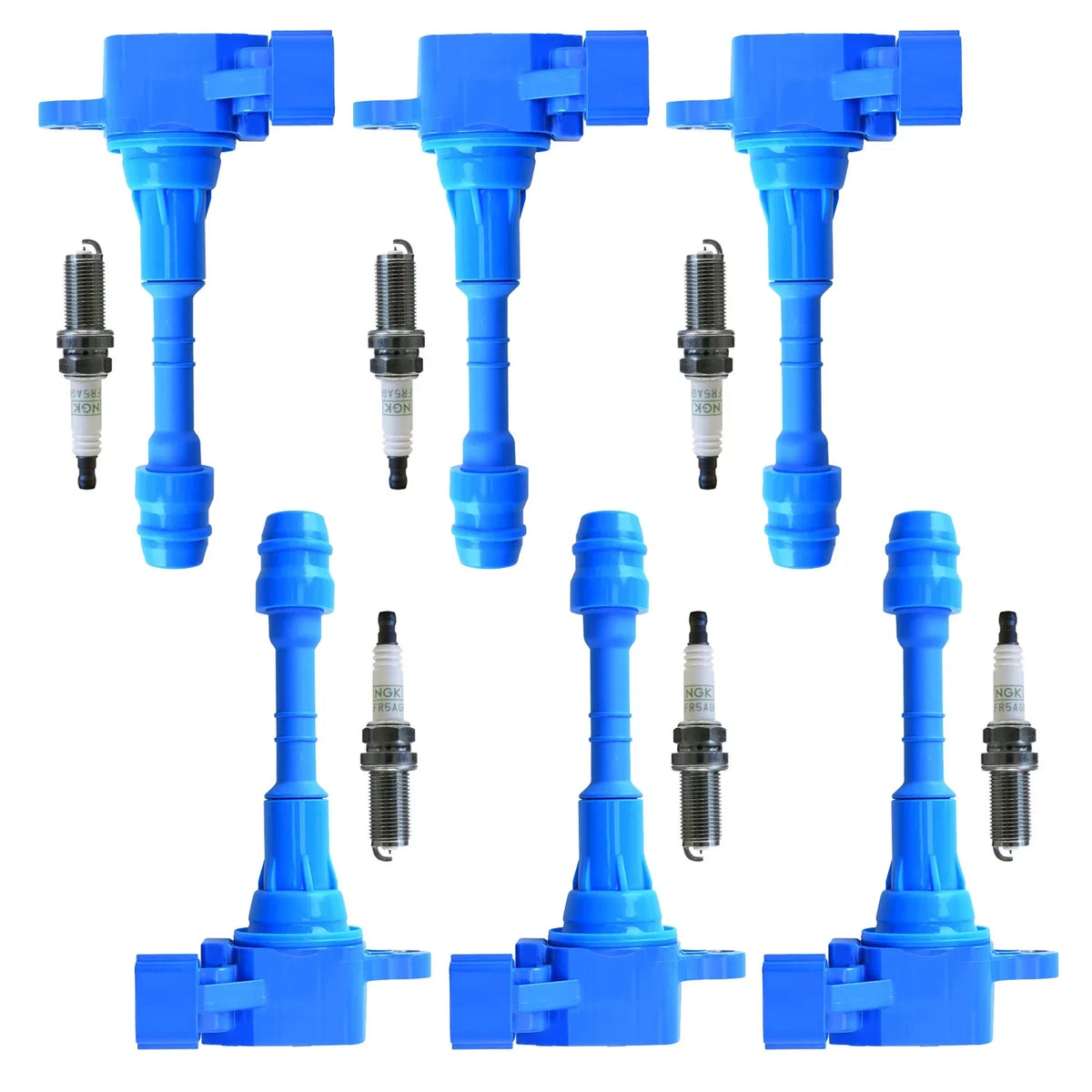 6 High Capability Ignition Coils and 6 NGK Platinum Spark Plugs Compatible with Nissan Altima UF349 Fits select: 2003-2007 INFINITI G35, 2016 NISSAN FRONTIER SV/PRO-4X