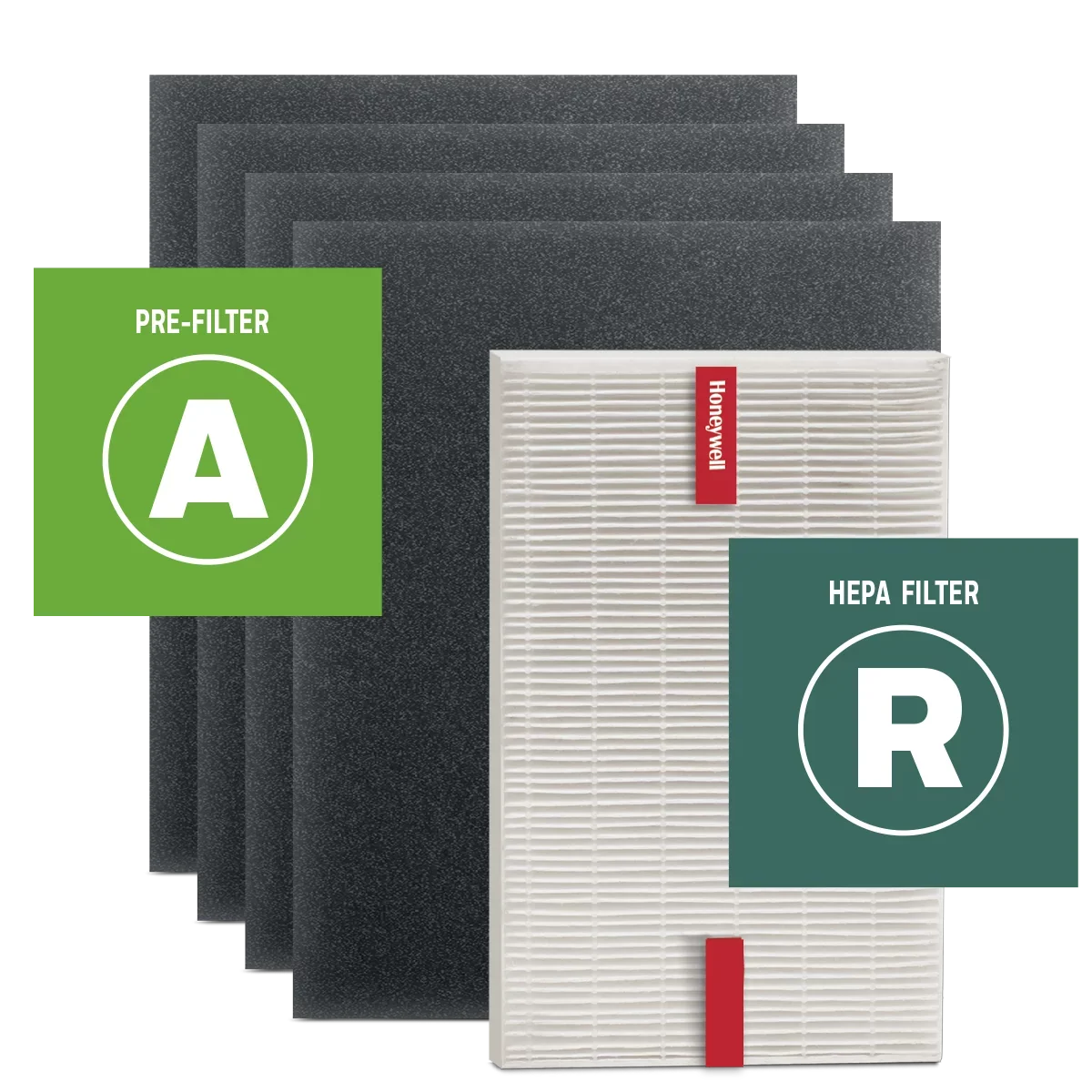 Honeywell R Filter and A Pre-Filter Value Pack, HRF-ARVP100