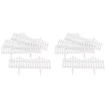 Flexible Fence Edging - Decorative Pickets (6"-13" High), Interlocking Design for Circle, Corner, or Straight Fences - 8' Border (8 Pieces, 24" Each)
