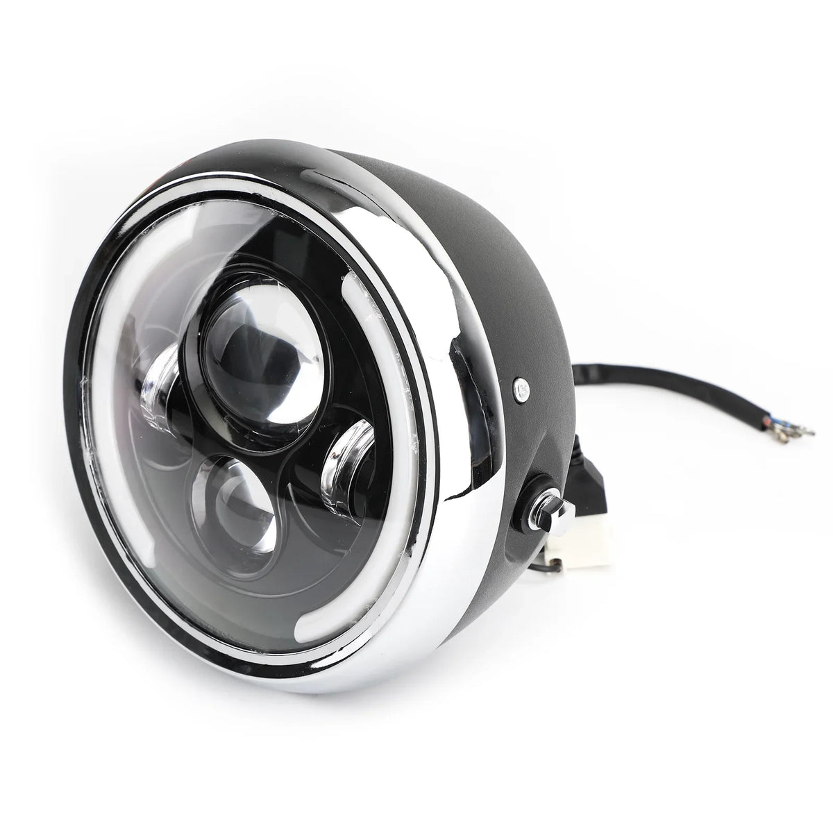7 Inch LED Headlight for Motorcycle Dyna Cafe Racer Bobber Hi/Lo Fog Driving DRL