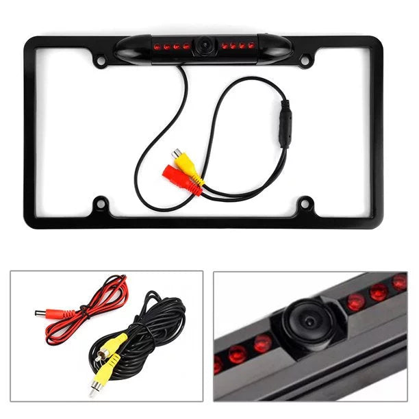 Backup Camera Rearview License Plate Liquid for Kenwood DDX-5706S DDX5706S Black